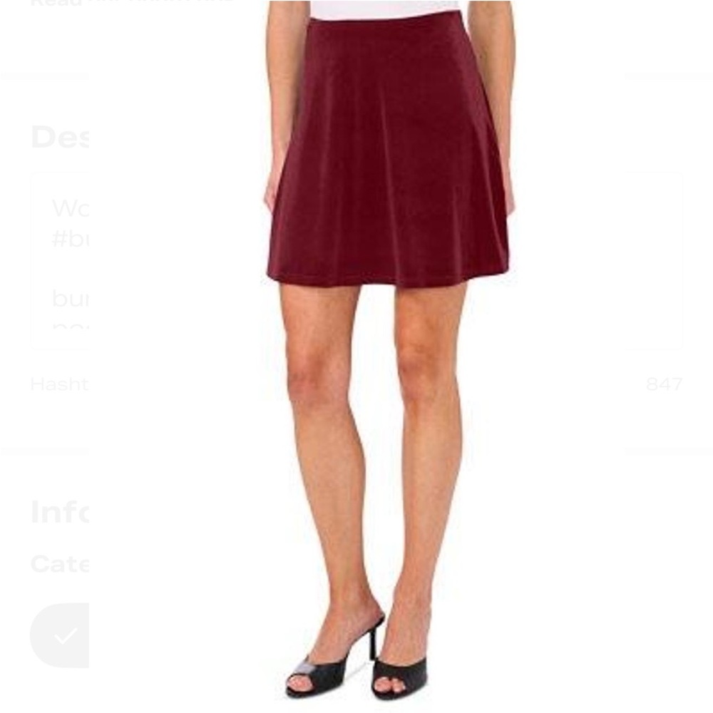Serra Deep Red Skater Skirt